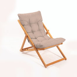 Hanah Home Silla de Jardín en Madera de Haya Marrón y Natural